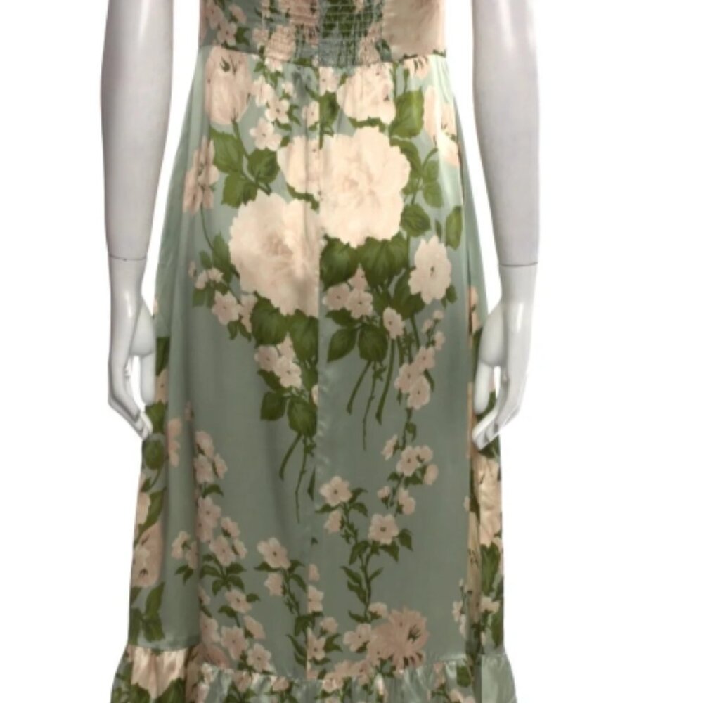NWOT Reformation Sianna Silk Floral Midi Dress in Tarragon S $328 - Picture 12 of 12
